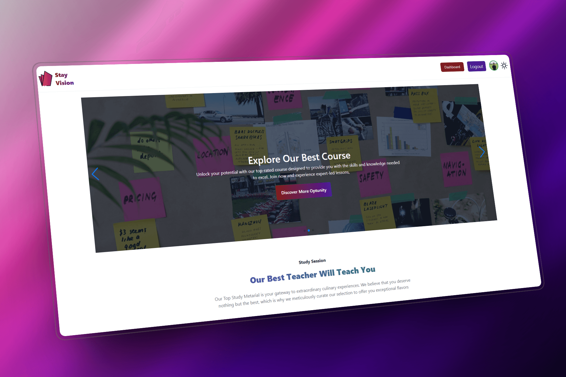 Stayvision - Colaborative Study Hub